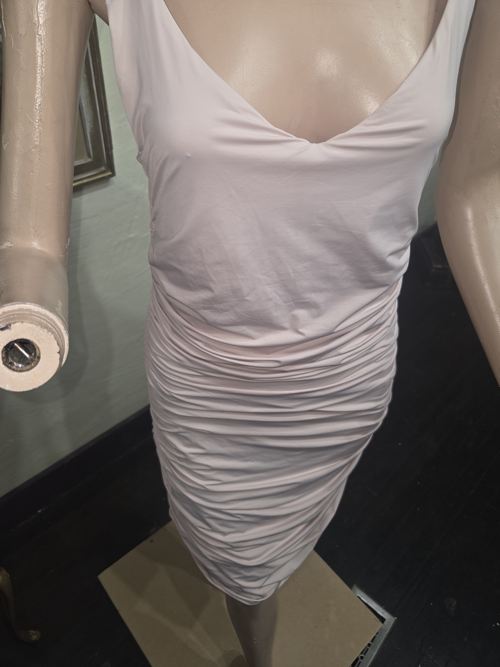 Ten By Babaton Sparkle Dress in rose quartz.